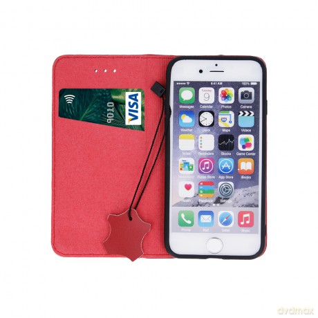 Etui skórzane Smart Pro do iPhone 16 Plus 6,7 bordowe