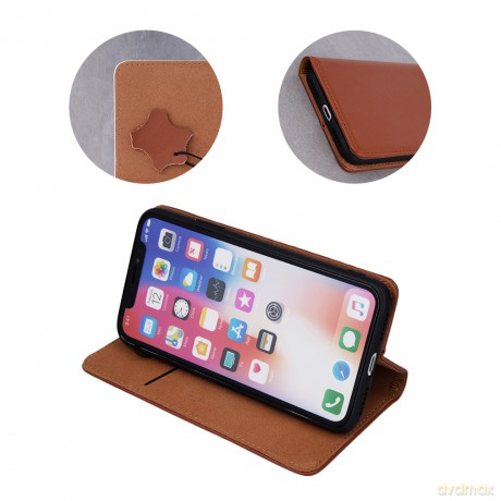 Etui skórzane Smart Pro do iPhone 16 Plus 6,7 brązowe