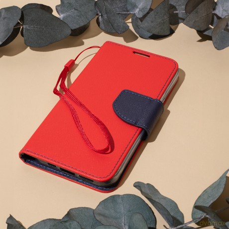 Etui Smart Fancy do iPhone 16 6,1 czerwono-granatowe