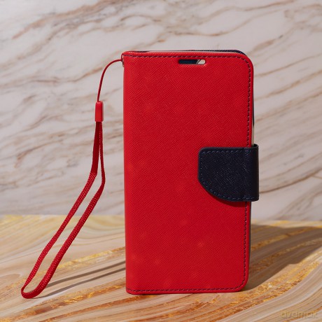 Etui Smart Fancy do iPhone 16 Pro 6,3 czerwono-granatowe