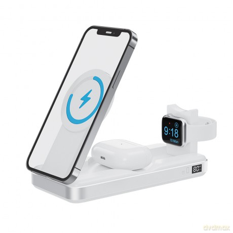 Forever power bank bezprzewodowy MATB-300 10000 mAh 3w1 biały