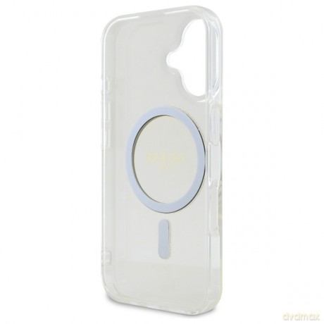 Guess nakładka HC MagSafe IML Glitter Circle do iPhone 16 Plus 6,7 przezroczysta