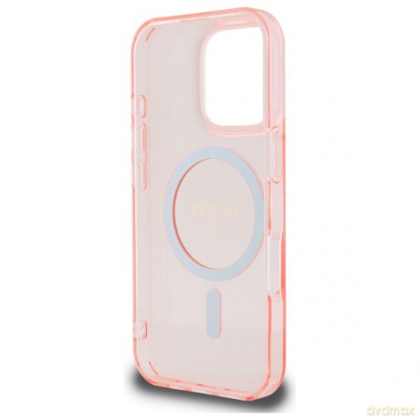 Guess nakładka HC MagSafe IML Glitter Circle do iPhone 16 Pro 6,3 różowa