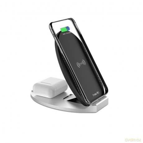 HAVIT ładowarka indukcyjna W3005 2w1 10W czarna