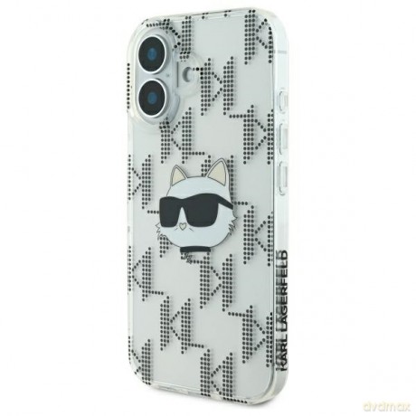 Karl Lagerfeld nakładka do iPhone 16 6,1 KLHCP16SHKLPCHT przezroczysta Hardcase IML Choupette Head Electroplated
