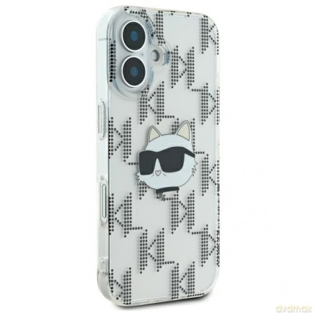 Karl Lagerfeld nakładka do iPhone 16 6,1 KLHCP16SHKLPCHT przezroczysta Hardcase IML Choupette Head Electroplated