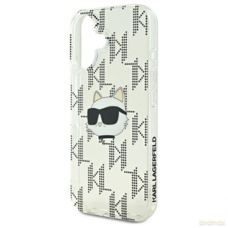 Karl Lagerfeld nakładka do iPhone 16 6,1 KLHCP16SHKLPCHT przezroczysta Hardcase IML Choupette Head Electroplated