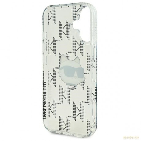Karl Lagerfeld nakładka do iPhone 16 6,1 KLHCP16SHKLPCHT przezroczysta Hardcase IML Choupette Head Electroplated