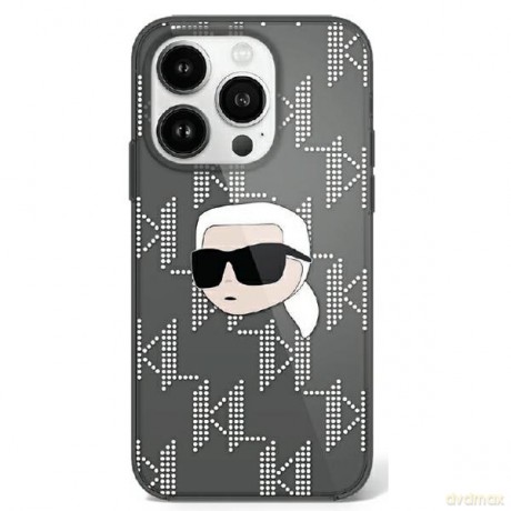 Karl Lagerfeld nakładka do iPhone 16 6,1 KLHCP16SHKLPKHK czarna Hardcase IML Karl Head Electroplated