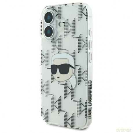 Karl Lagerfeld nakładka do iPhone 16 6,1 KLHCP16SHKLPKHT przezroczysta Hardcase IML Karl Head Electroplated