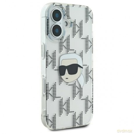 Karl Lagerfeld nakładka do iPhone 16 6,1 KLHCP16SHKLPKHT przezroczysta Hardcase IML Karl Head Electroplated