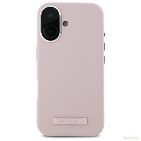 Karl Lagerfeld nakładka do iPhone 16 6,1 KLHMP16SPGMSRPP różowa Hardcase FW Metal Plate MagSafe
