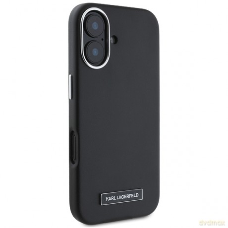Karl Lagerfeld nakładka do iPhone 16 Plus 6,7 KLHMP16MPGMSRPK czarna Hardcase FW Metal Plate MagSafe