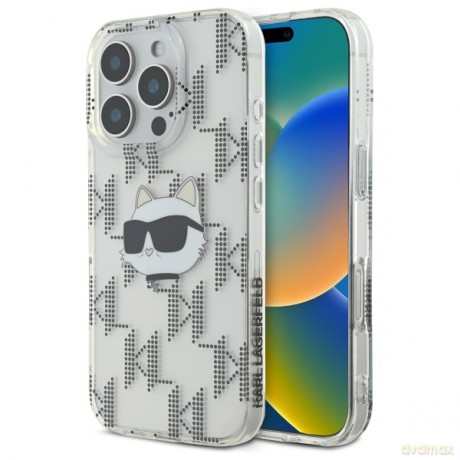 Karl Lagerfeld nakładka do iPhone 16 Pro 6,3 KLHCP16LHKLPCHT przezroczysta Hardcase IML Choupette Head Electroplated