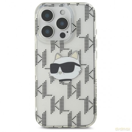 Karl Lagerfeld nakładka do iPhone 16 Pro 6,3 KLHCP16LHKLPCHT przezroczysta Hardcase IML Choupette Head Electroplated