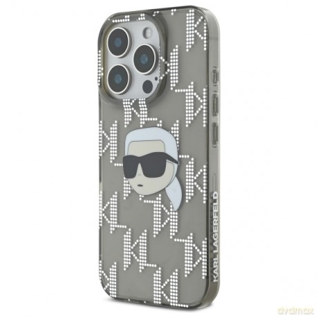 Karl Lagerfeld nakładka do iPhone 16 Pro 6,3 KLHCP16LHKLPKHK czarna Hardcase IML Karl Head Electroplated