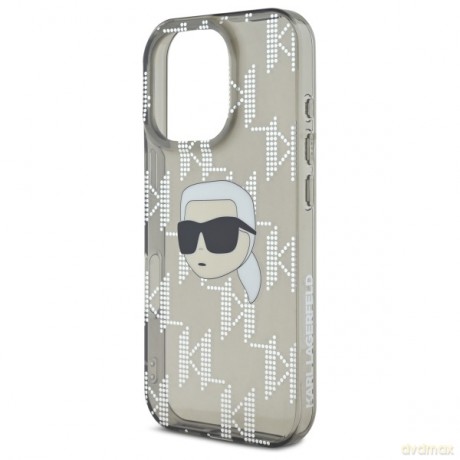 Karl Lagerfeld nakładka do iPhone 16 Pro 6,3 KLHCP16LHKLPKHK czarna Hardcase IML Karl Head Electroplated