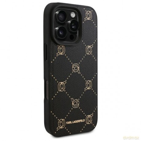 Karl Lagerfeld nakładka do iPhone 16 Pro 6,3 KLHMP16LPGKHPHK czarna Hardcase Karl Head MagSafe