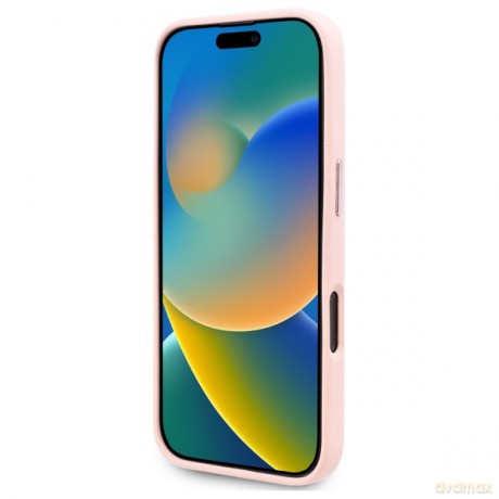 Karl Lagerfeld nakładka do iPhone 16 Pro 6,3 KLHMP16LSCMKMPCP różowa Hardcase Silicone Shadow Metal Initial MagSafe