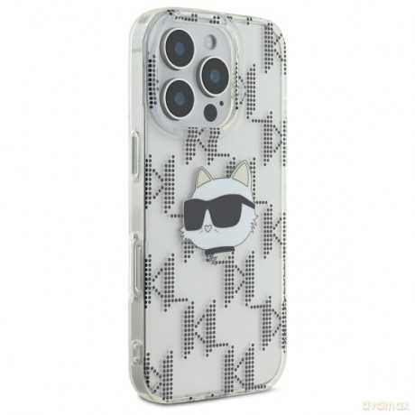 Karl Lagerfeld nakładka do iPhone 16 Pro Max 6,9 KLHCP16XHKLPCHT przezroczysta Hardcase IML Choupette Head Electroplated