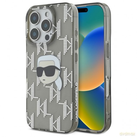 Karl Lagerfeld nakładka do iPhone 16 Pro Max 6,9 KLHCP16XHKLPKHK czarna Hardcase IML Karl Head Electroplated