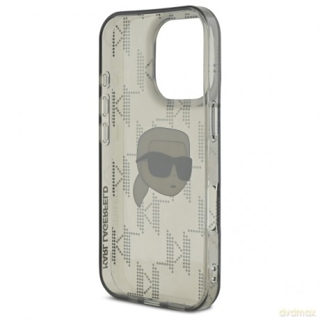 Karl Lagerfeld nakładka do iPhone 16 Pro Max 6,9 KLHCP16XHKLPKHK czarna Hardcase IML Karl Head Electroplated