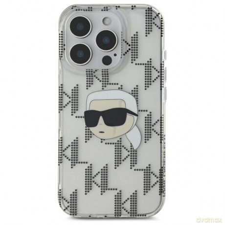 Karl Lagerfeld nakładka do iPhone 16 Pro Max 6,9 KLHCP16XHKLPKHT przezroczysta Hardcase IML Karl Head Electroplated