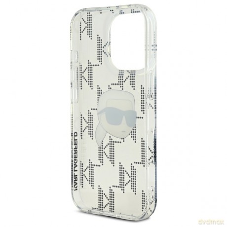Karl Lagerfeld nakładka do iPhone 16 Pro Max 6,9 KLHCP16XHKLPKHT przezroczysta Hardcase IML Karl Head Electroplated