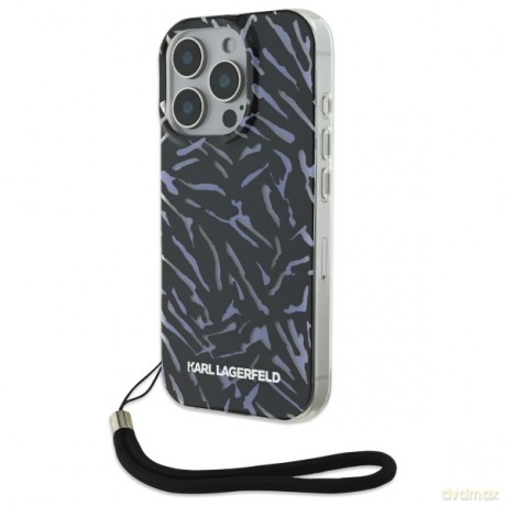 Karl Lagerfeld nakładka do iPhone 16 Pro Max 6,9 KLHCP16XHZBPKCCU fioletowa Hardcase Zebra With Cord