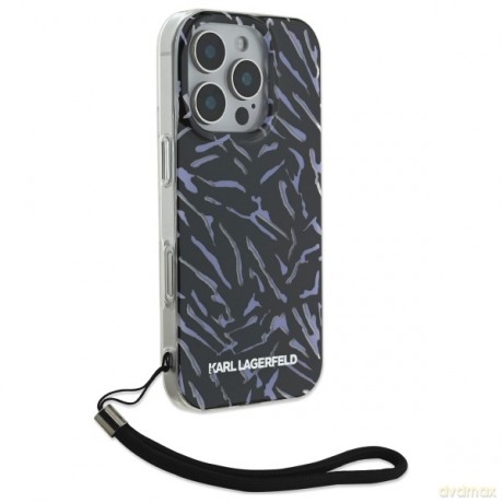 Karl Lagerfeld nakładka do iPhone 16 Pro Max 6,9 KLHCP16XHZBPKCCU fioletowa Hardcase Zebra With Cord