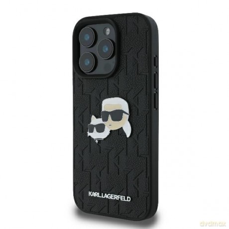 Karl Lagerfeld nakładka do iPhone 16 Pro Max 6,9 KLHCP16XPGKLKCPK czarna Hardcase Monogram Karl&Choupette Head Pin