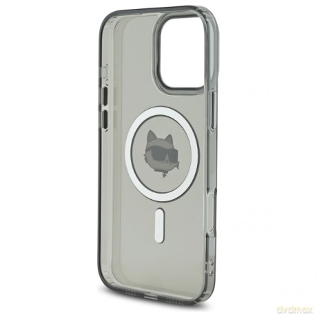Karl Lagerfeld nakładka do iPhone 16 Pro Max 6,9 KLHMP16XHLSCHK czarna Hardcase IML Metal Choupette Head MagSafe