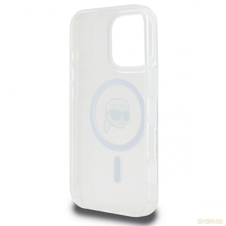 Karl Lagerfeld nakładka do iPhone 16 Pro Max 6,9 KLHMP16XHLSKIH biała Hardcase IML Metal Karl Head MagSafe