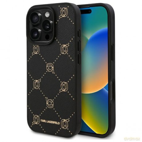 Karl Lagerfeld nakładka do iPhone 16 Pro Max 6,9 KLHMP16XPGKHPHK czarna Hardcase Karl Head MagSafe