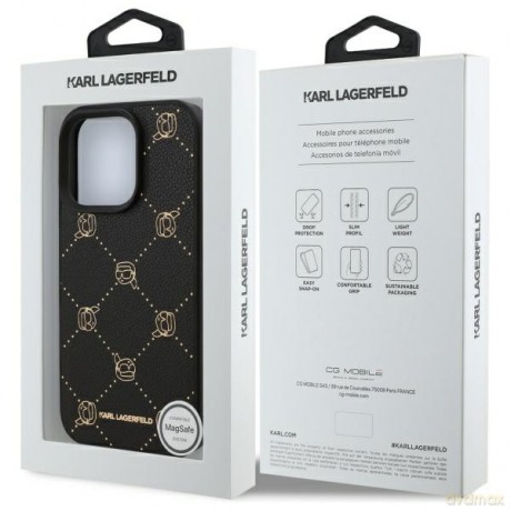 Karl Lagerfeld nakładka do iPhone 16 Pro Max 6,9 KLHMP16XPGKHPHK czarna Hardcase Karl Head MagSafe