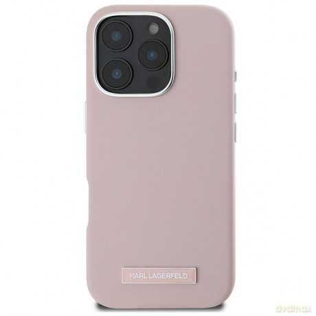 Karl Lagerfeld nakładka do iPhone 16 Pro Max 6,9 KLHMP16XPGMSRPP różowa Hardcase FW Metal Plate MagSafe