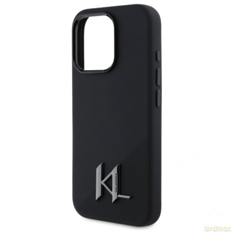 Karl Lagerfeld nakładka do iPhone 16 Pro Max 6,9 KLHMP16XSCMKMPCK czarna Hardcase Silicone Shadow Metal Initial MagSafe