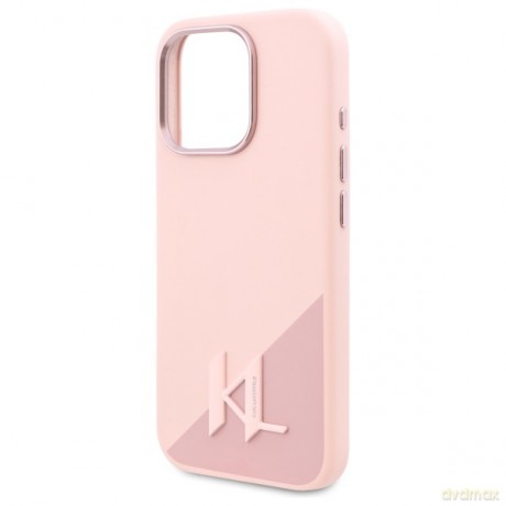 Karl Lagerfeld nakładka do iPhone 16 Pro Max 6,9 KLHMP16XSCMKMPCP różowa Hardcase Silicone Shadow Metal Initial MagSafe