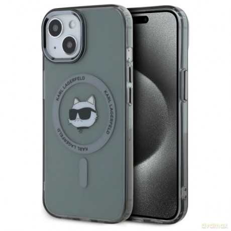 Karl Lagerfeld nakładka HC MagSafe IML Metal Choupette Head do iPhone 15 6,1 czarna