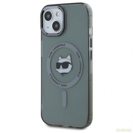Karl Lagerfeld nakładka HC MagSafe IML Metal Choupette Head do iPhone 15 6,1 czarna