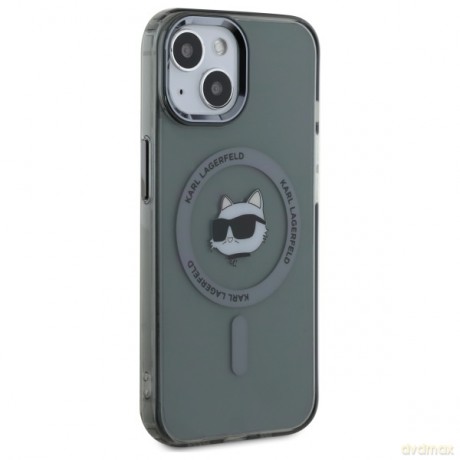 Karl Lagerfeld nakładka HC MagSafe IML Metal Choupette Head do iPhone 15 6,1 czarna