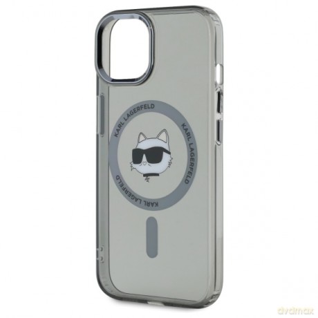 Karl Lagerfeld nakładka HC MagSafe IML Metal Choupette Head do iPhone 15 6,1 czarna