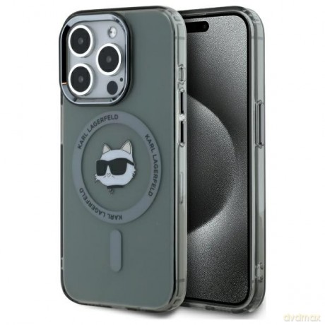 Karl Lagerfeld nakładka HC MagSafe IML Metal Choupette Head do iPhone 15 Pro 6,1 czarna