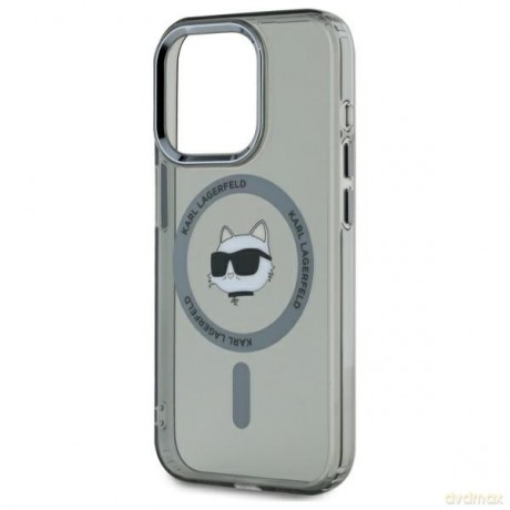 Karl Lagerfeld nakładka HC MagSafe IML Metal Choupette Head do iPhone 15 Pro 6,1 czarna