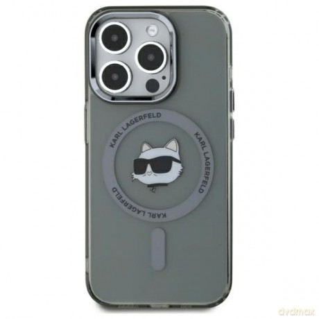 Karl Lagerfeld nakładka HC MagSafe IML Metal Choupette Head do iPhone 15 Pro Max 6,7 czarna