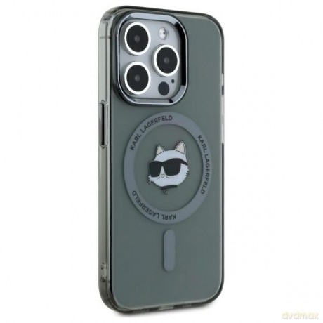 Karl Lagerfeld nakładka HC MagSafe IML Metal Choupette Head do iPhone 15 Pro Max 6,7 czarna