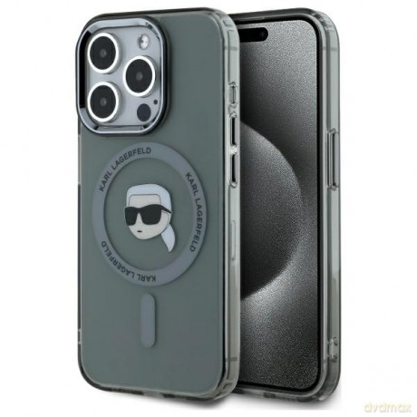 Karl Lagerfeld nakładka HC MagSafe IML Metal K. Head do iPhone 15 Pro Max 6,7 czarna