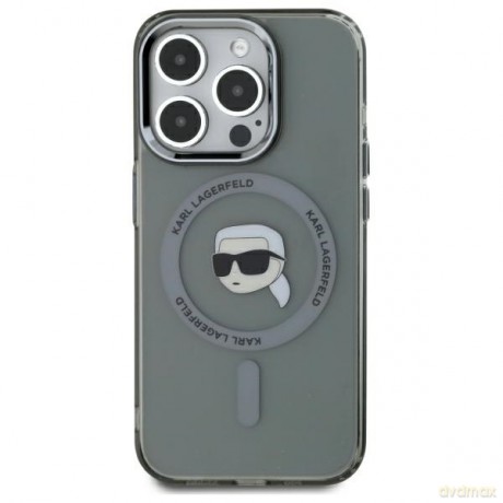Karl Lagerfeld nakładka HC MagSafe IML Metal K. Head do iPhone 15 Pro Max 6,7 czarna