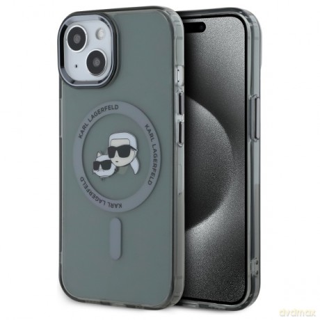 Karl Lagerfeld nakładka HC MagSafe IML Metal KC Heads do iPhone 15 6,1 czarna