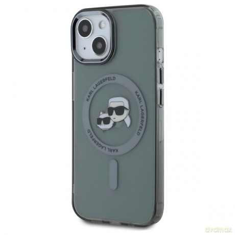 Karl Lagerfeld nakładka HC MagSafe IML Metal KC Heads do iPhone 15 6,1 czarna